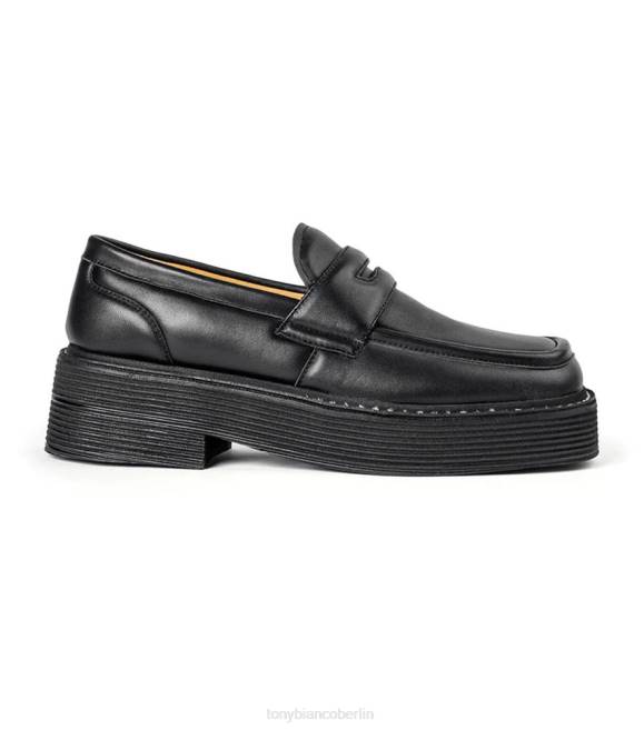 Slipper| de Tony Bianco Frauen Freizeitschuhe aus Granit schwarzes Nappaleder 4624592